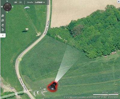 Luftbild des Flugplatzes (Quelle: www.bing.com/maps)