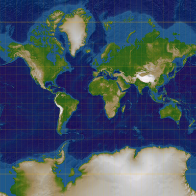 Mercator-Weltkarte