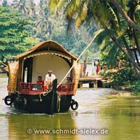 Hausboot - auf dem Weg von Kollam nach Alappuzha